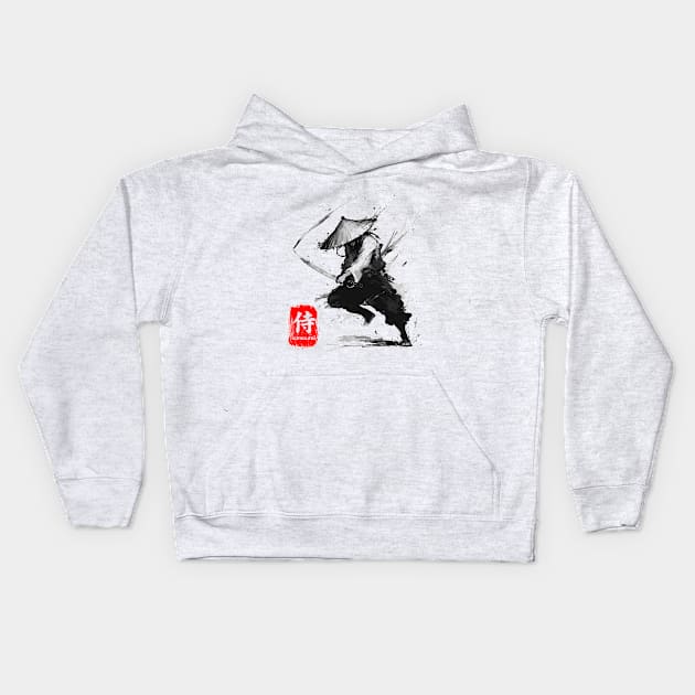 Samourai Ink Kids Hoodie by Meca-artwork